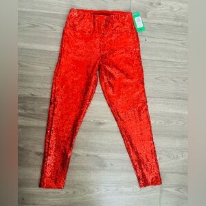 Tipsy Elves Shimmering Red Sequin Leggings